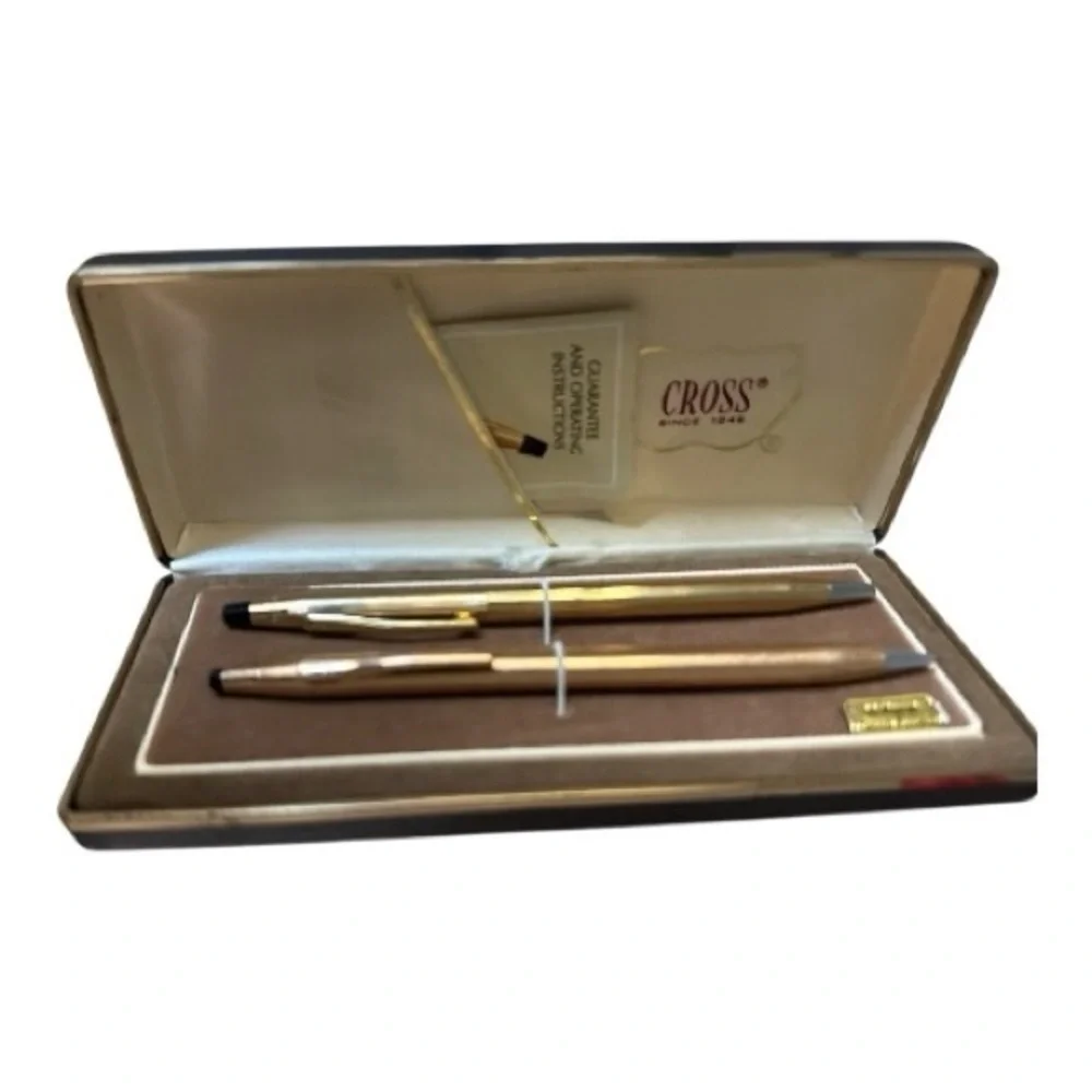 CROSS Vintage 10K‎ Gold Filled Pen & 14K Pencil Set Classic Century Luxury